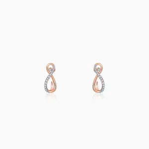 Rose Gold Artemis J-hoop Diamond Earrings