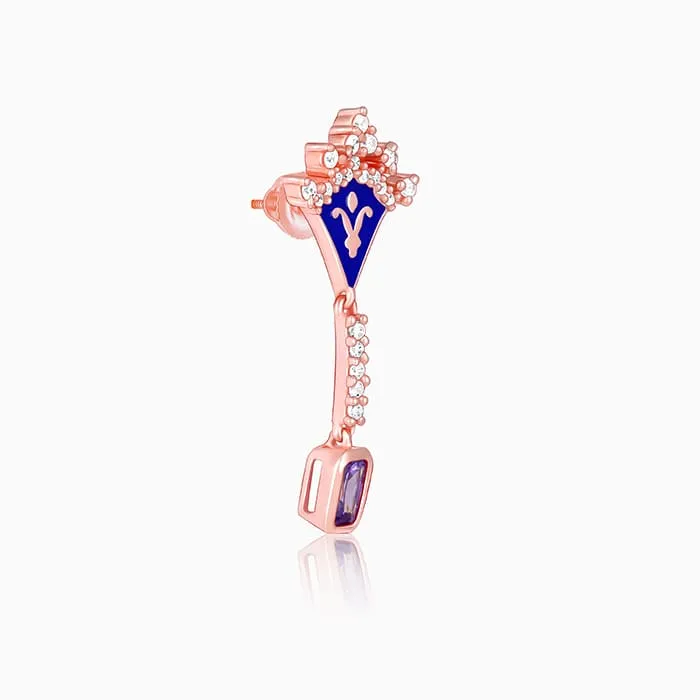 Rose Gold Queen Victoria's Coronet Earrings