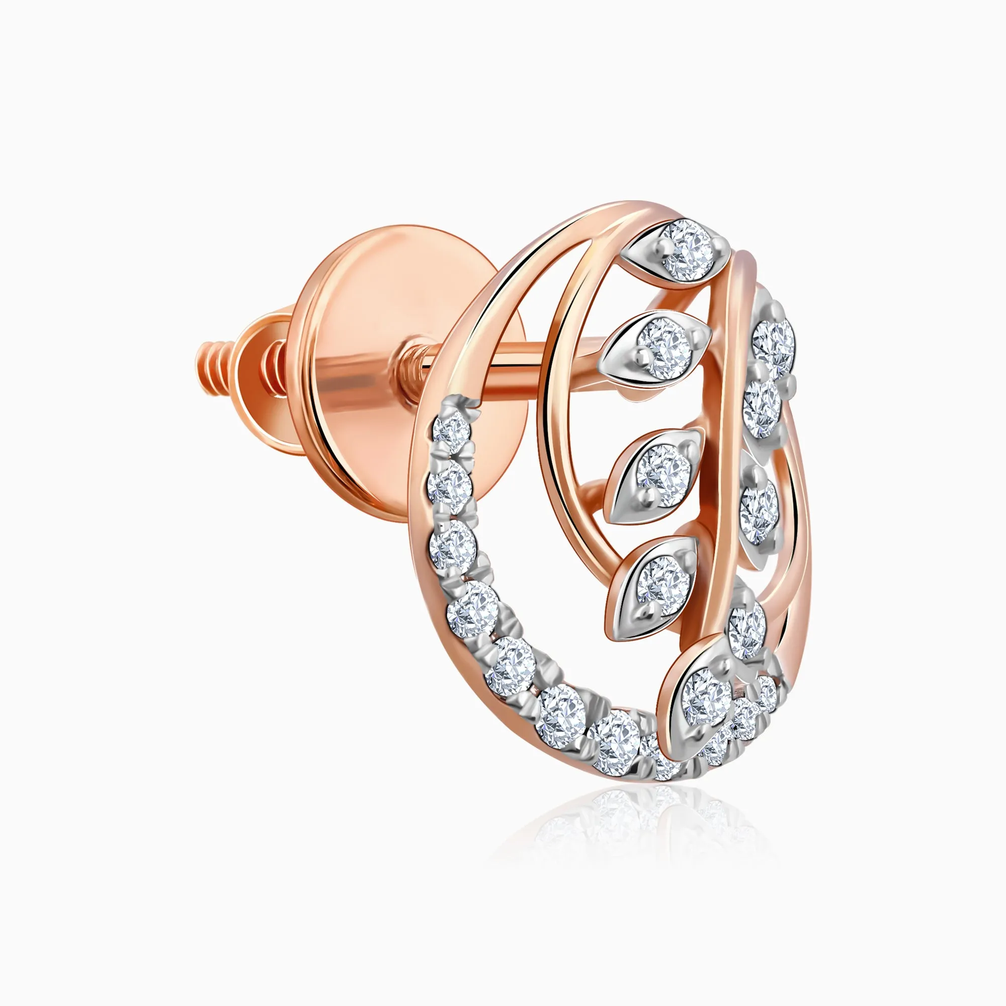 Rose Gold Sweet Alyssum Diamond Earrings