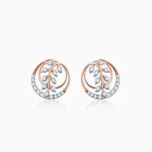 Rose Gold Sweet Alyssum Diamond Earrings
