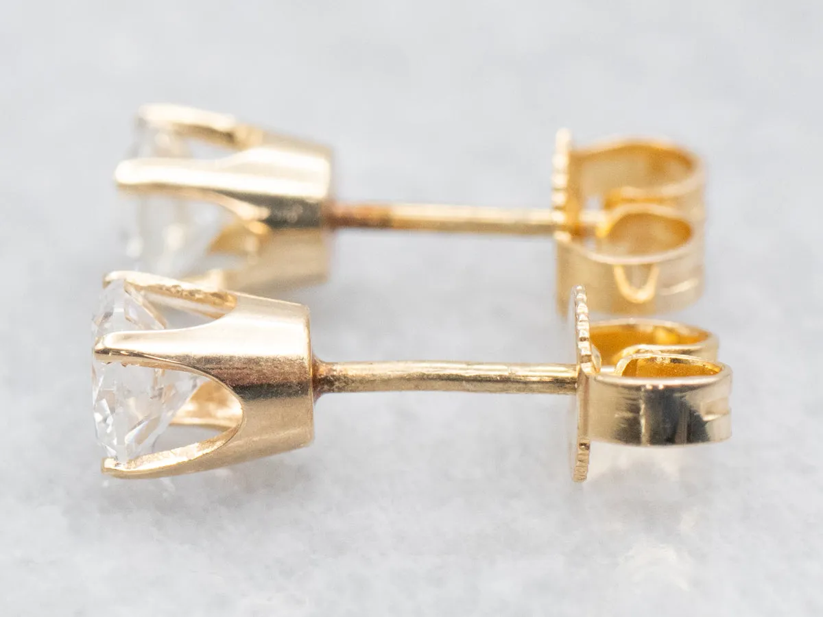 Round Brilliant Diamond Stud Earrings