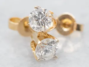 Round Brilliant Diamond Stud Earrings