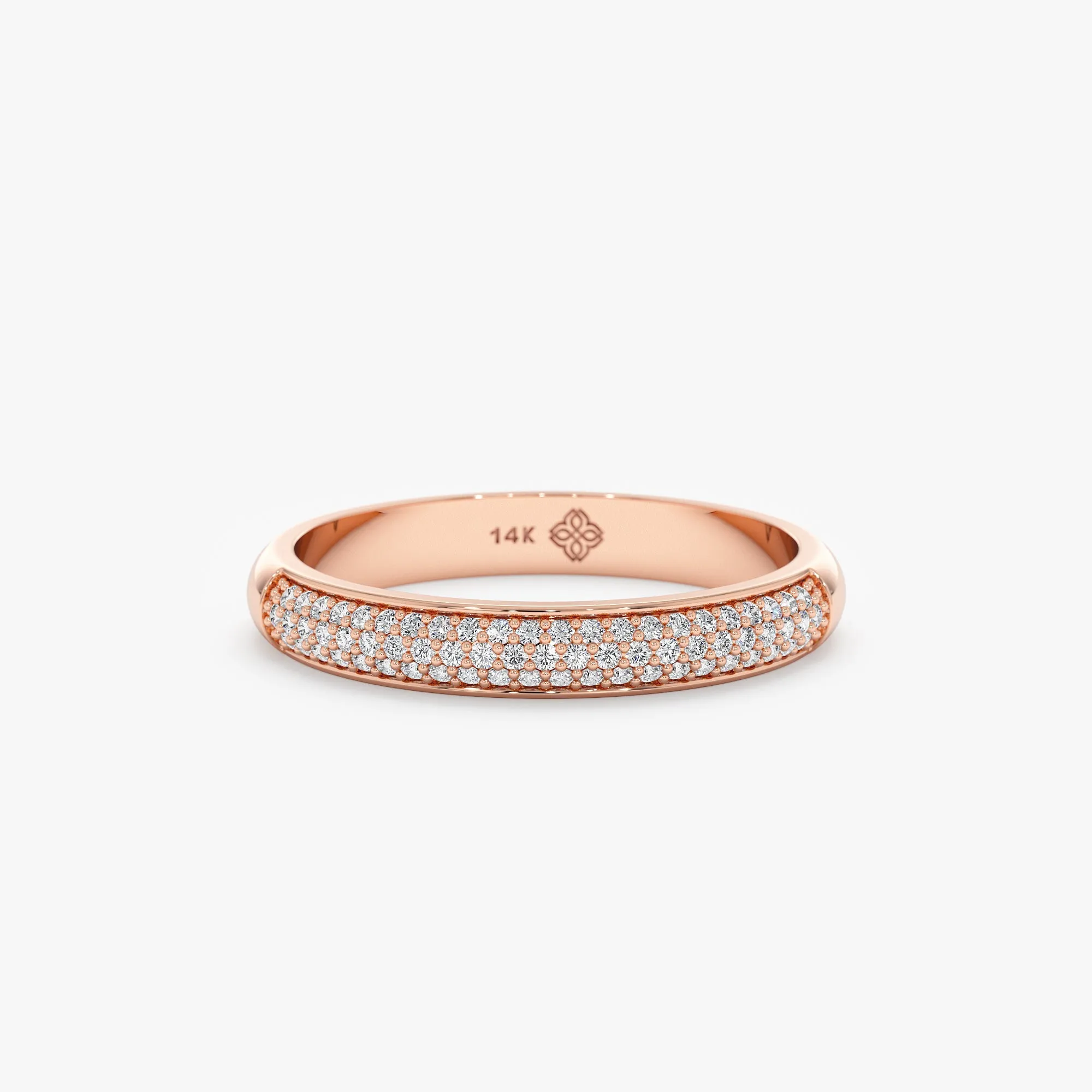Round Pave Diamond Ring, Amira