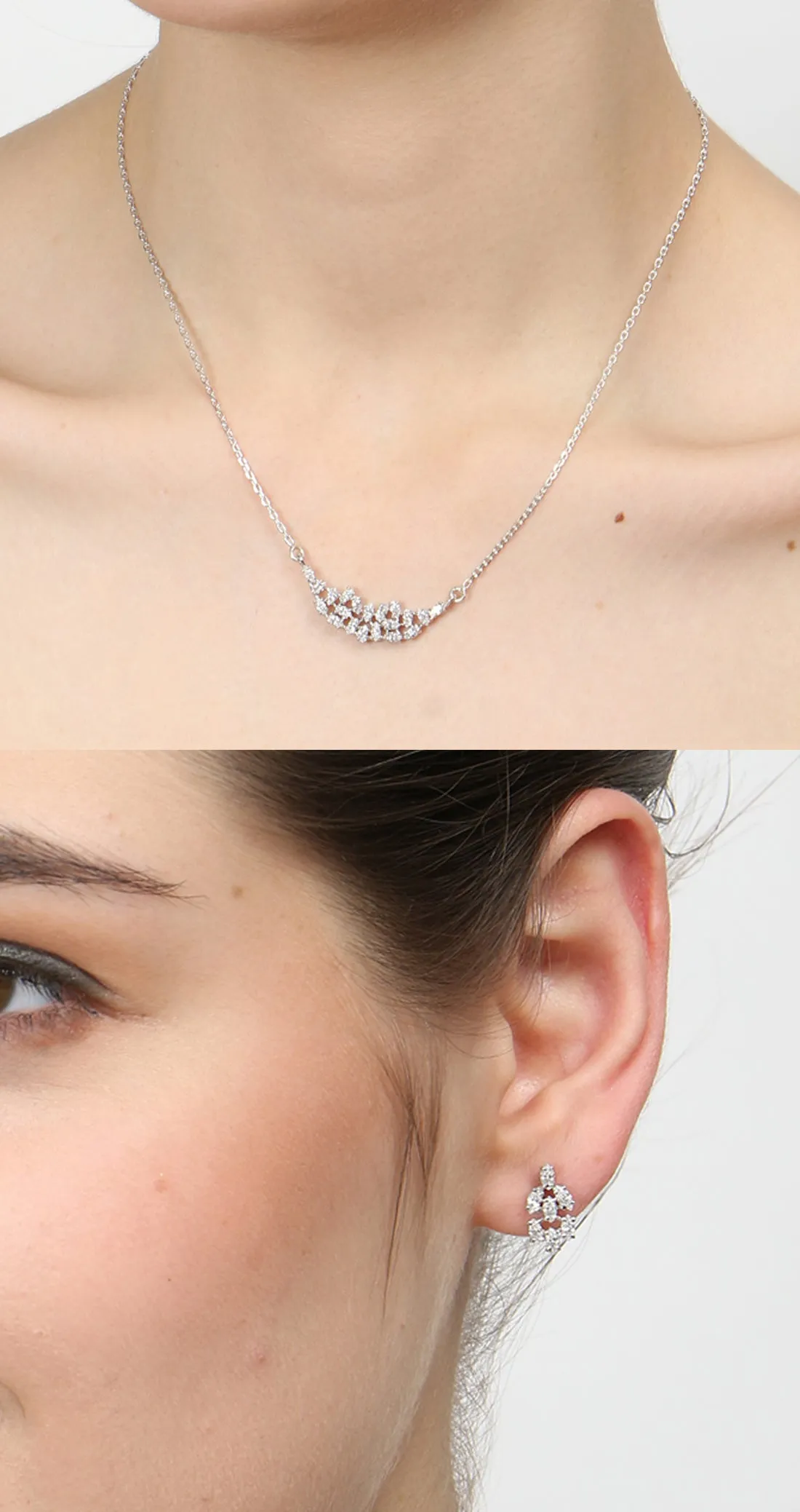 Silver Daisy Jewellery Set