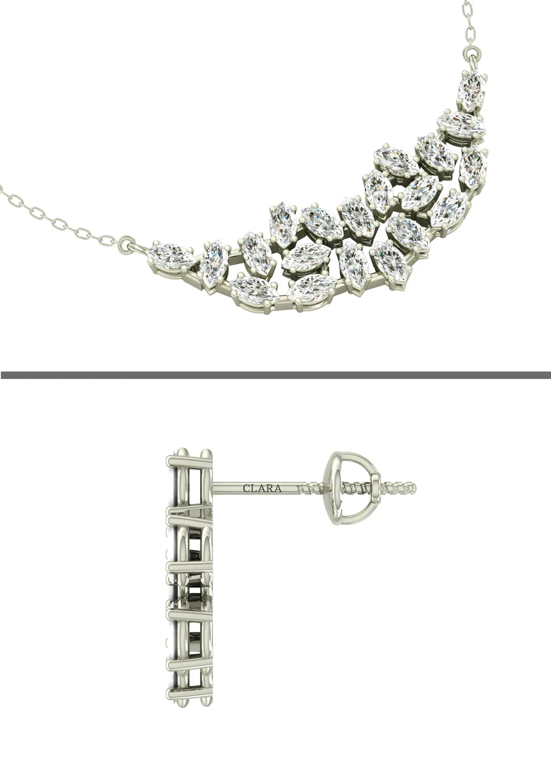 Silver Daisy Jewellery Set