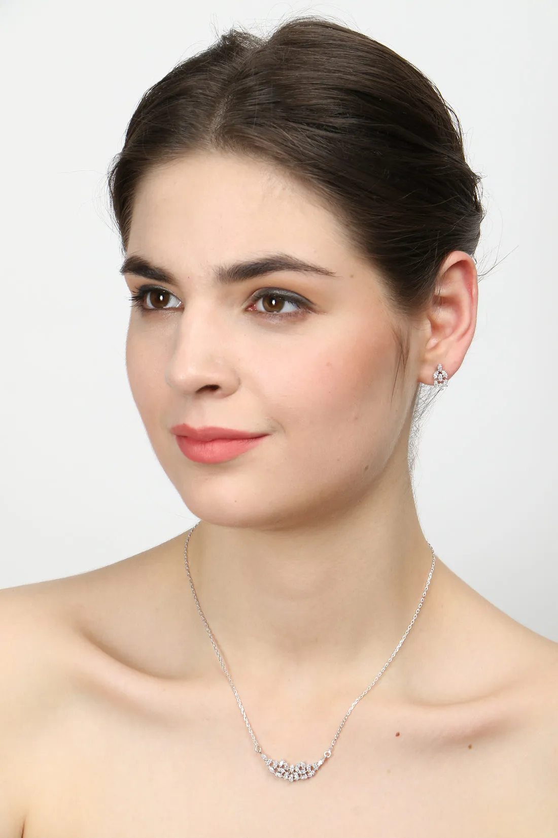 Silver Daisy Jewellery Set