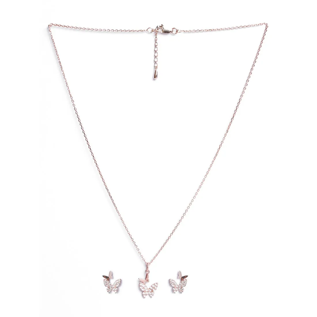 Silver Fairy Butterfly Jewellery Set