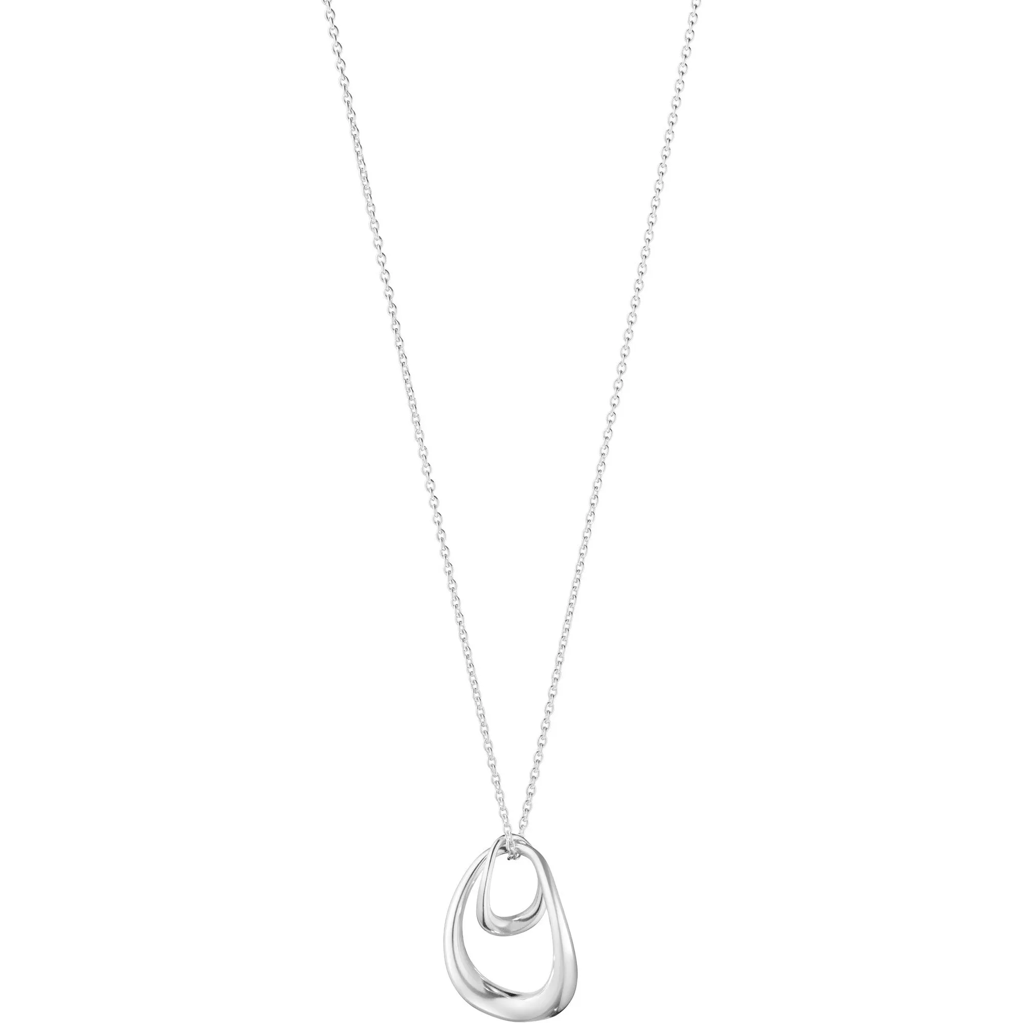 Silver Offspring Drop Pendant Necklace