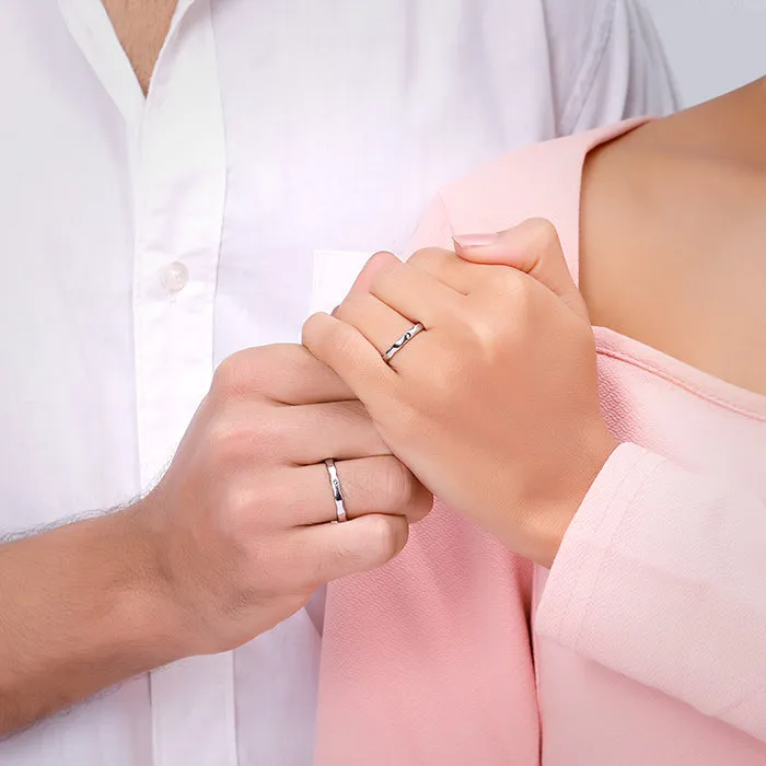 Silver Sun & Moon Couple Bands