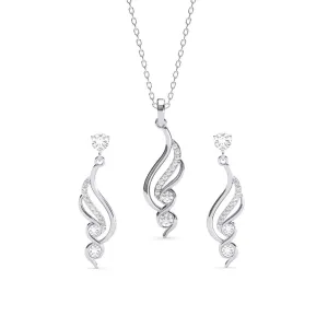 Silver Swirl Jewellery Set