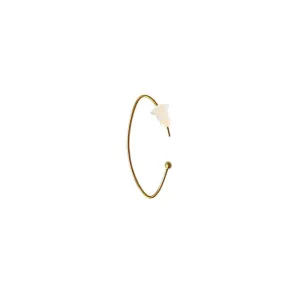 Small Marquise Hoop Earring 18k gold - Sold by piece