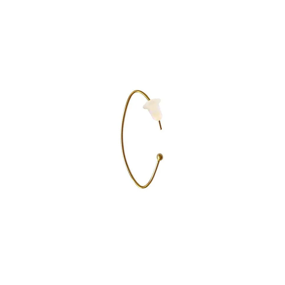 Small Marquise Hoop Earring 18k gold - Sold by piece