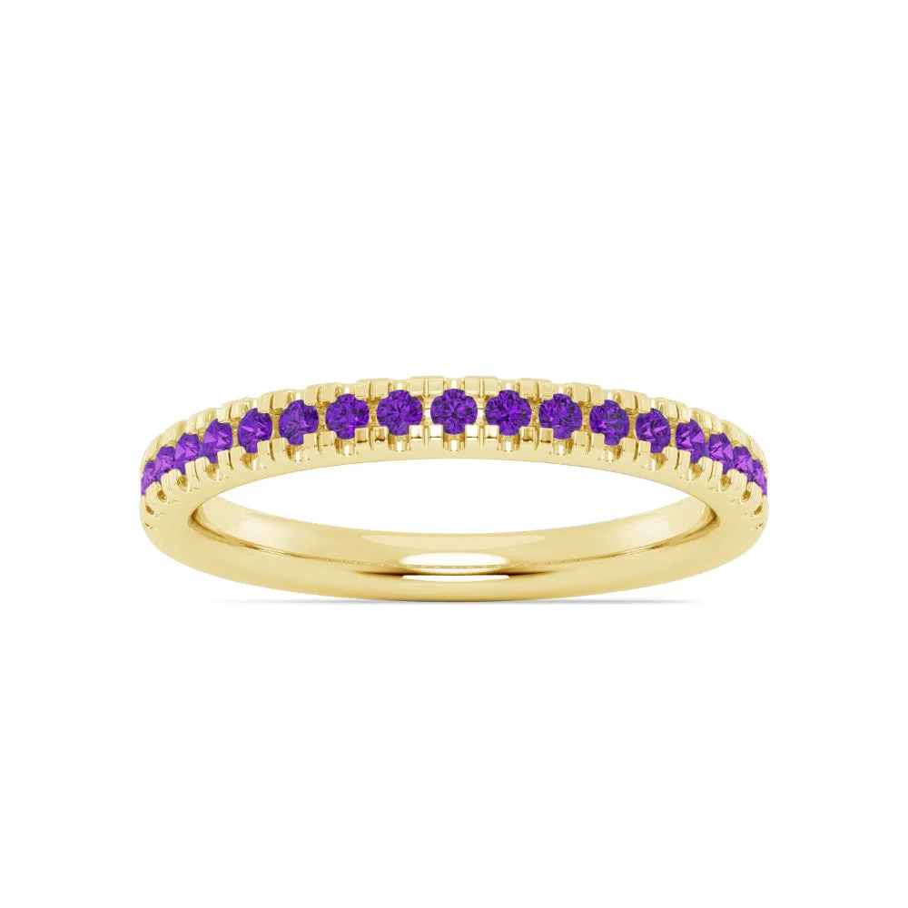 Smyth Jewelers Stackable Pav Amethyst Ring