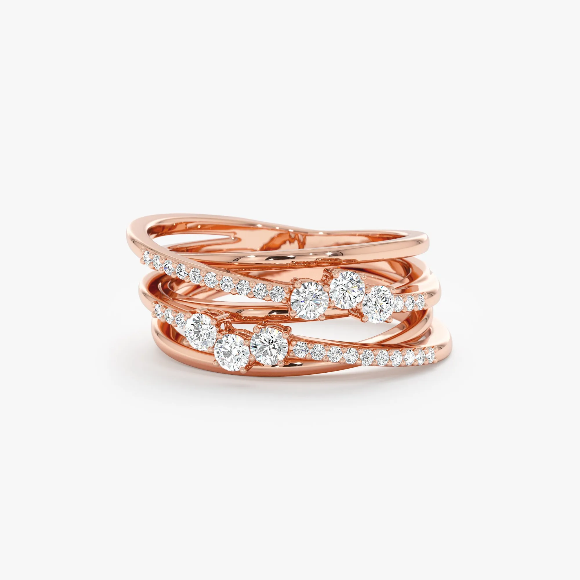 Stacked Diamond Engagement Ring, Monet