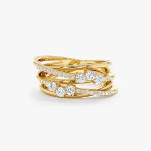 Stacked Diamond Engagement Ring, Monet