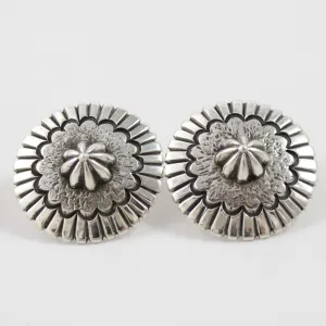 Stamped Silver Earrings