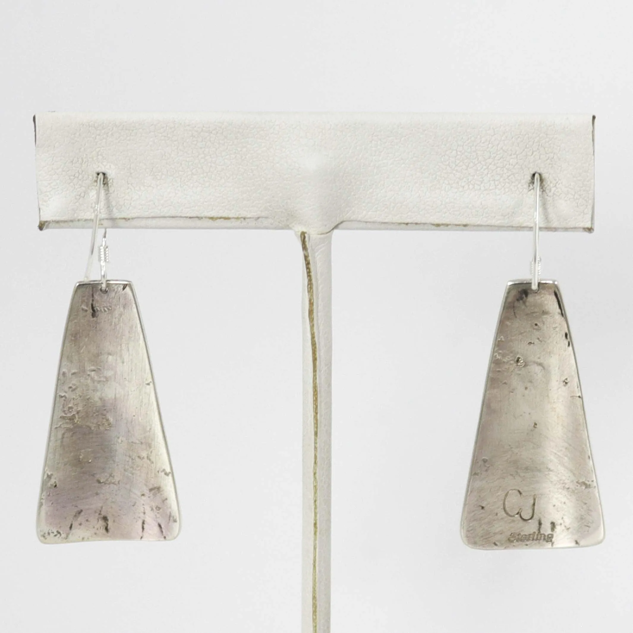 Stamped Silver Earrings