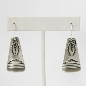 Stamped Silver Earrings