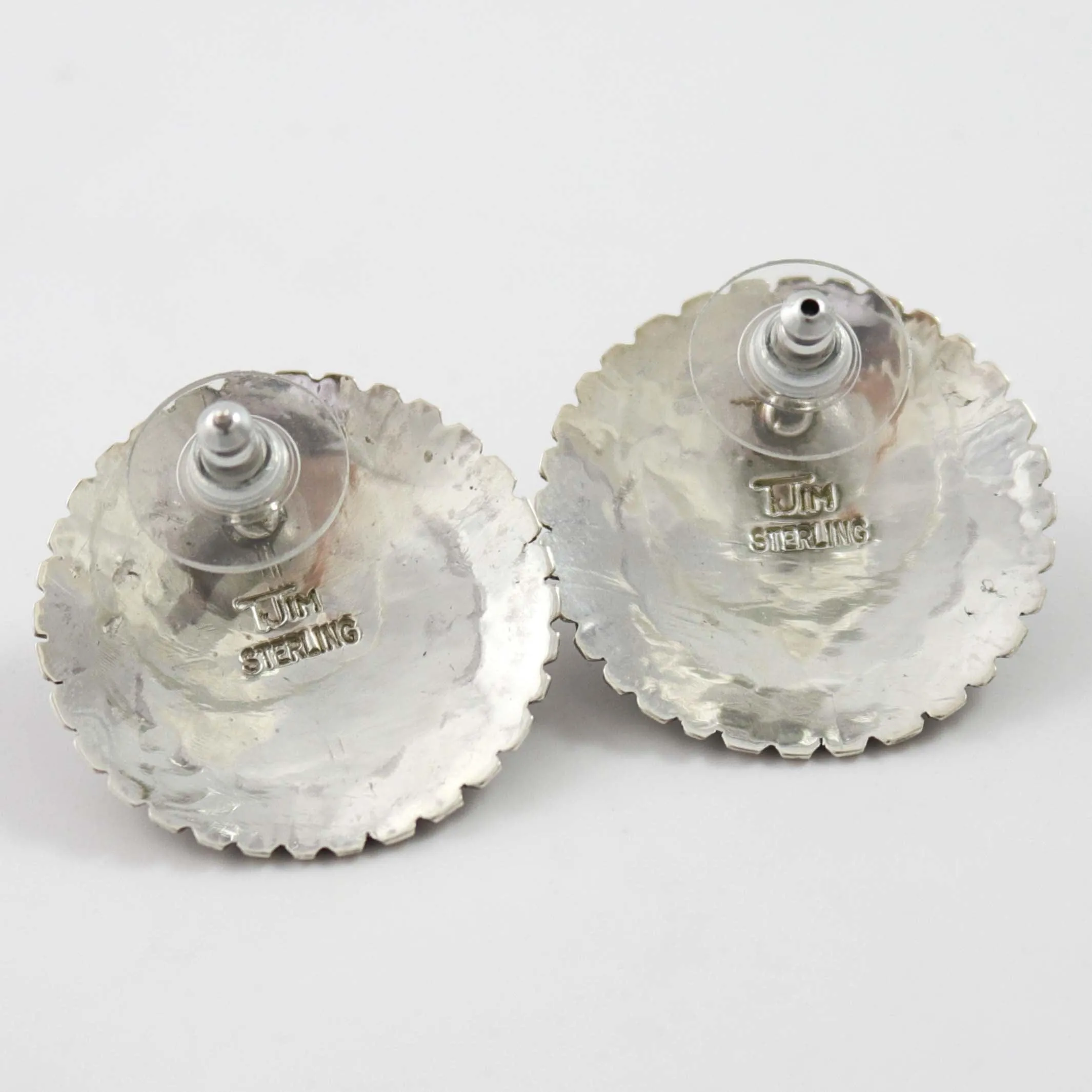 Stamped Silver Earrings