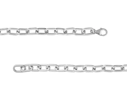 Sterling Silver Heavy Paperclip Bracelet