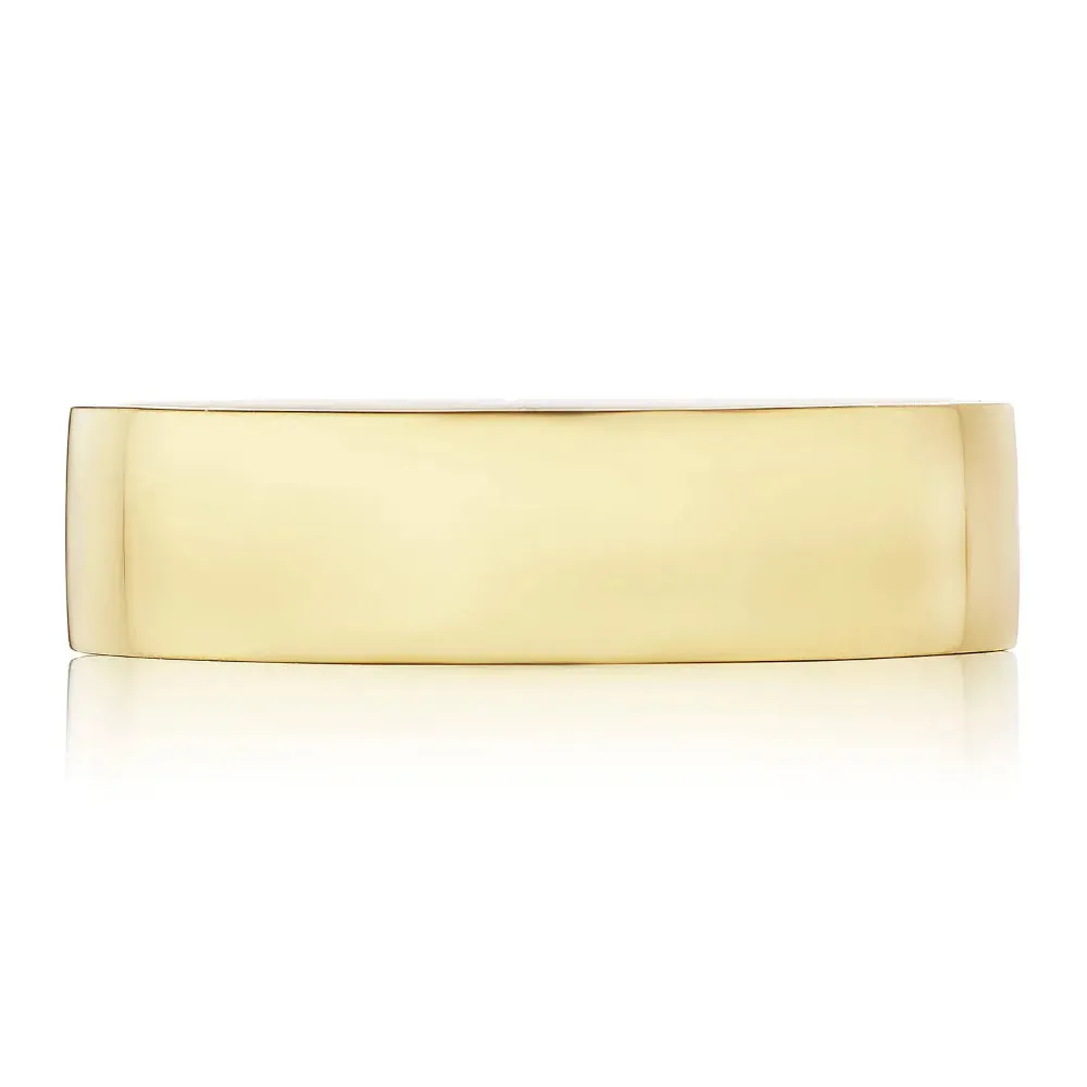 Tacori 18Y Classic Flat Mens Wedding Band in High Polish