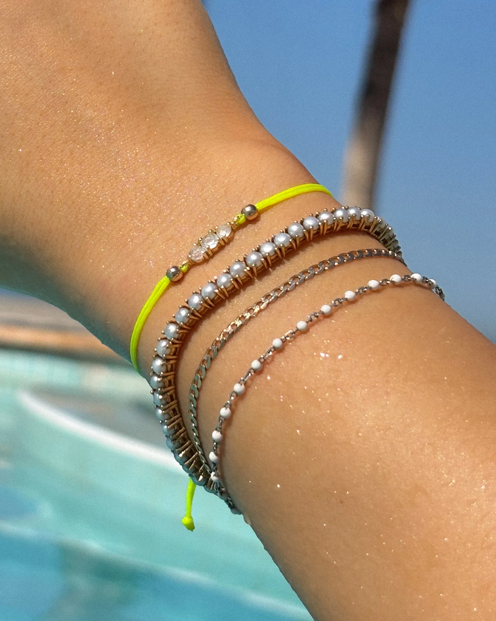 Tennis Pearl Bracelet