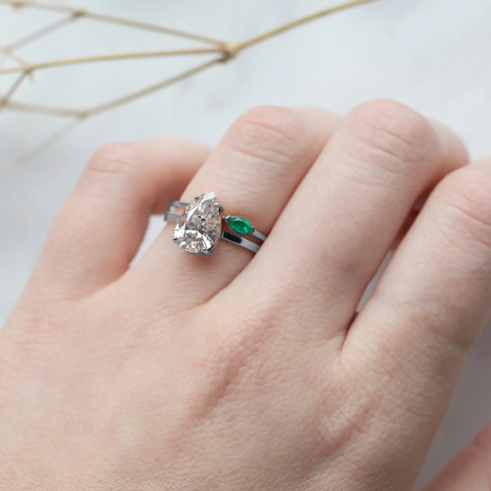 The Teensy Emerald Ring | Yellow, Rose or White Gold