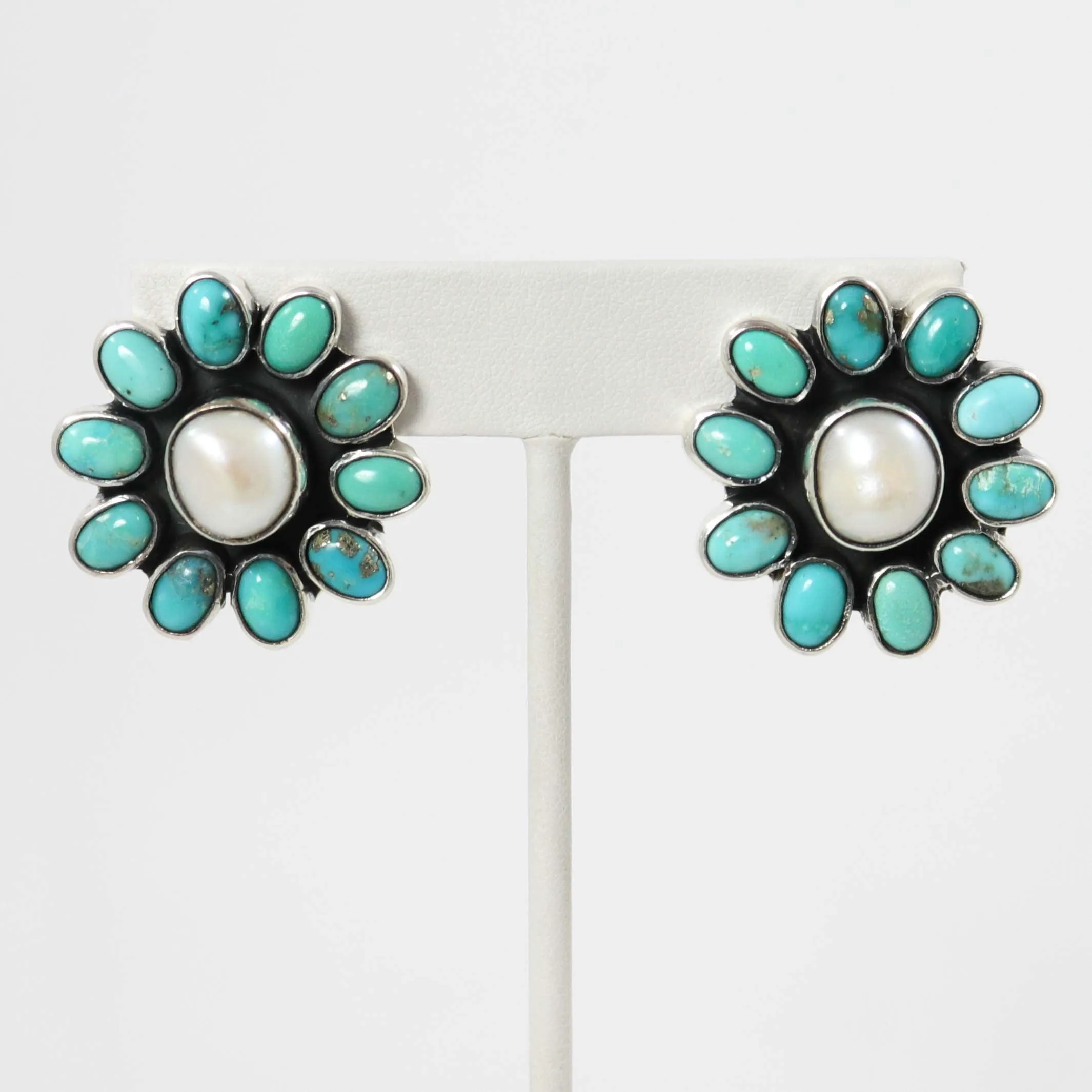Turquoise and Mother of Pearl Earrings