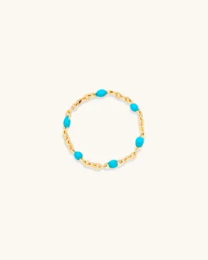 Turquoise Candy Chain Ring