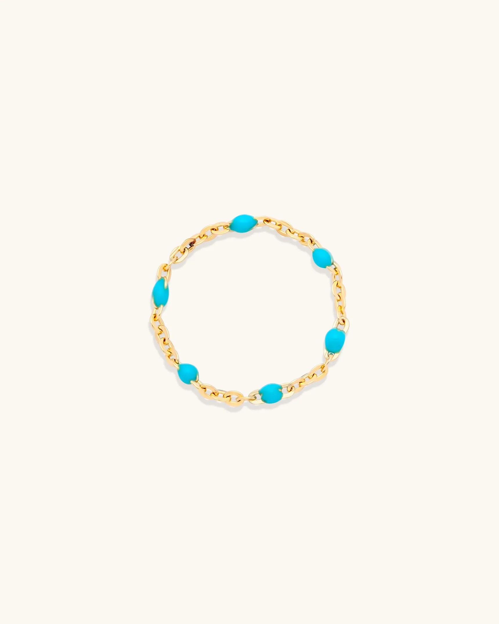 Turquoise Candy Chain Ring