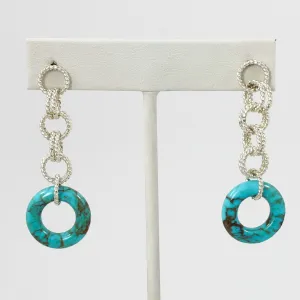 Turquoise Donut Earrings