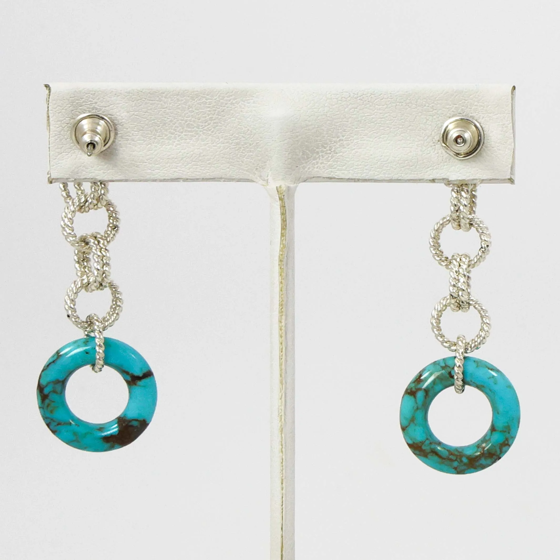 Turquoise Donut Earrings