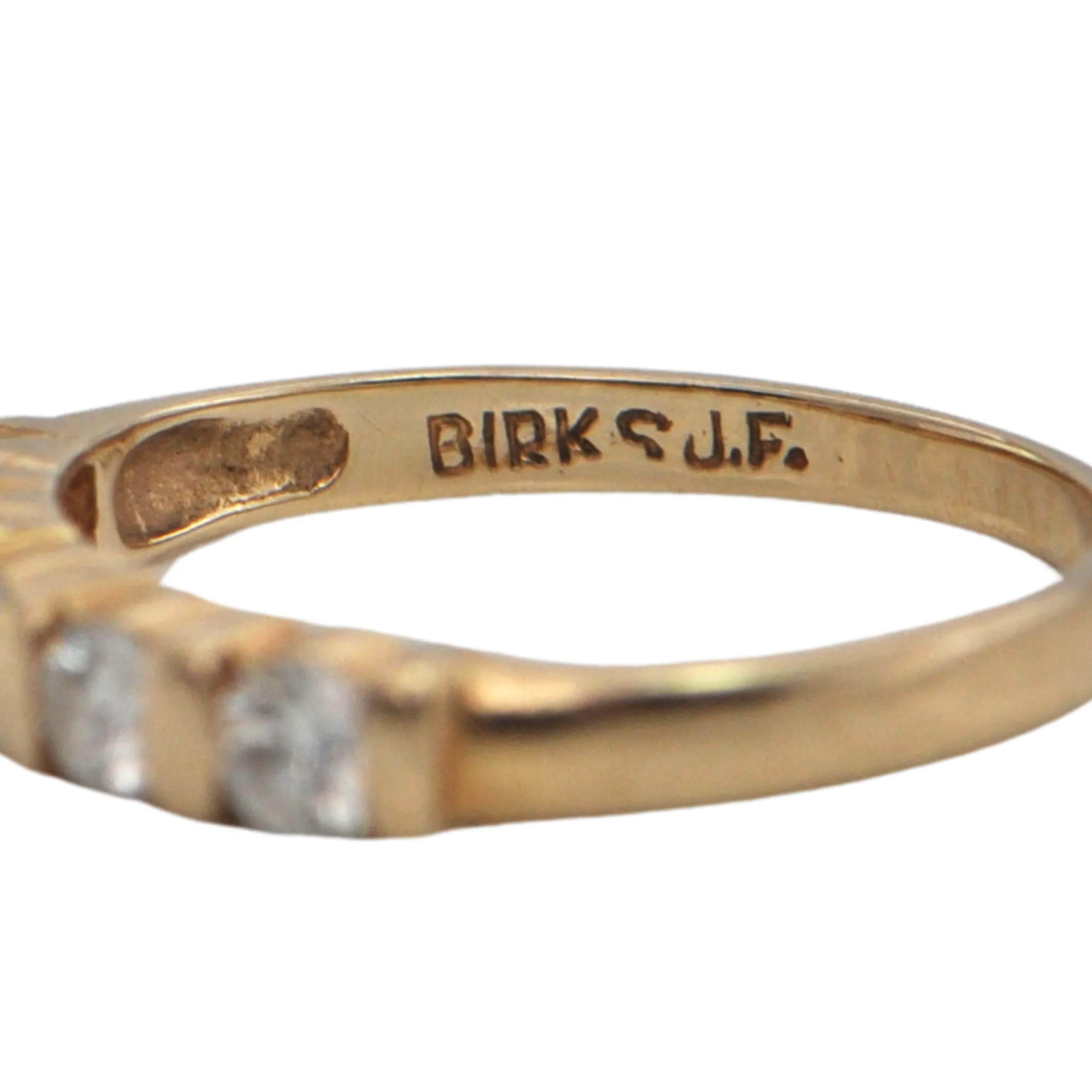 Vintage Birks Diamond 14K Gold Ring