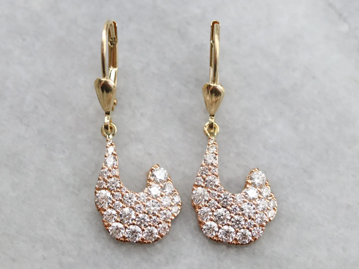 Vintage Diamond Drop Earrings