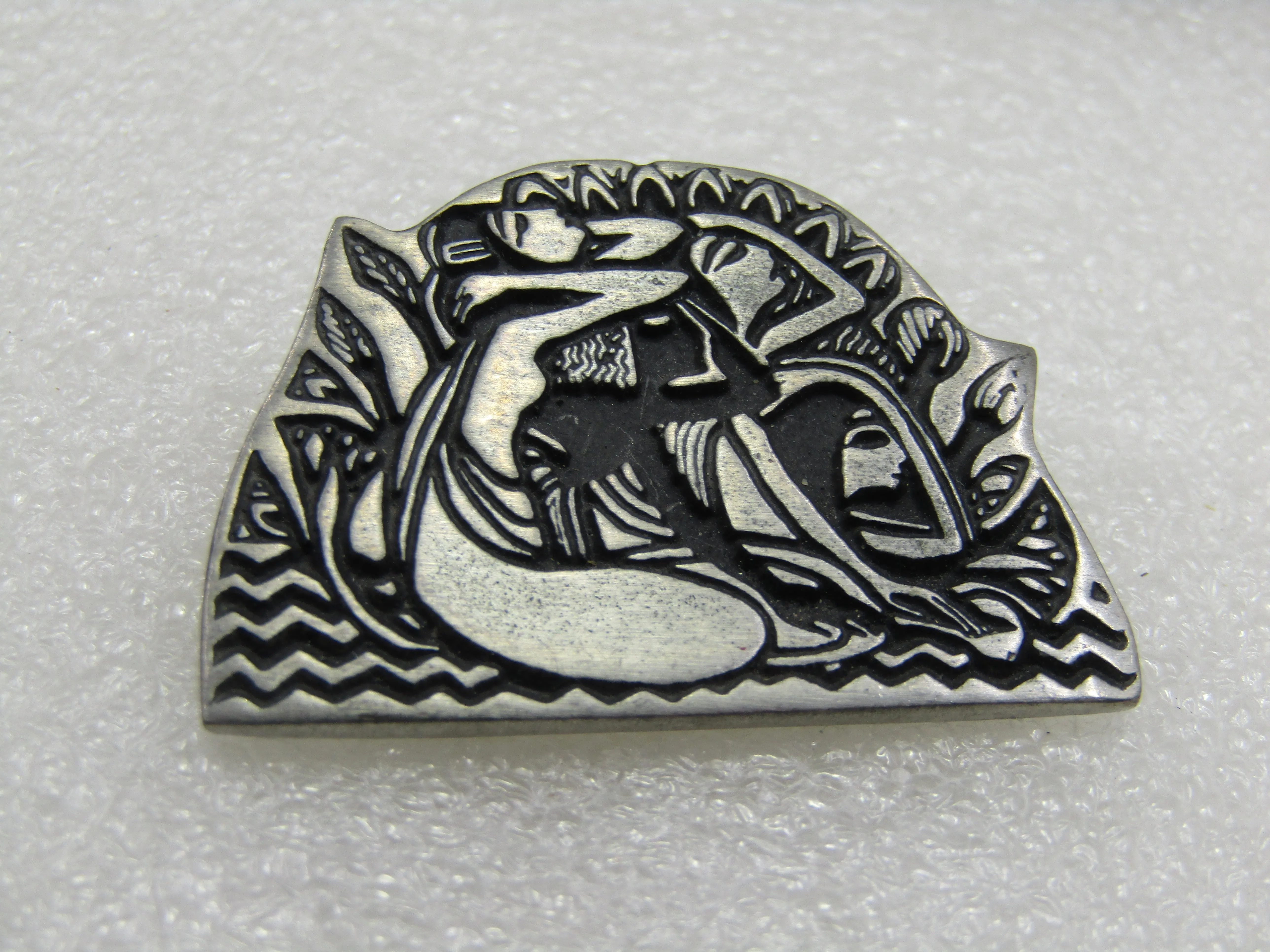 Vintage Urban Fetishes Maidens Bathing Brooch, 1990 Pewter