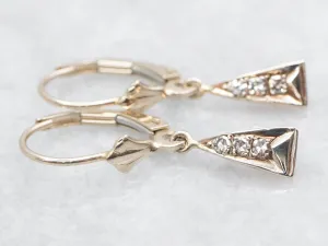 White Gold Diamond Drop Earrings